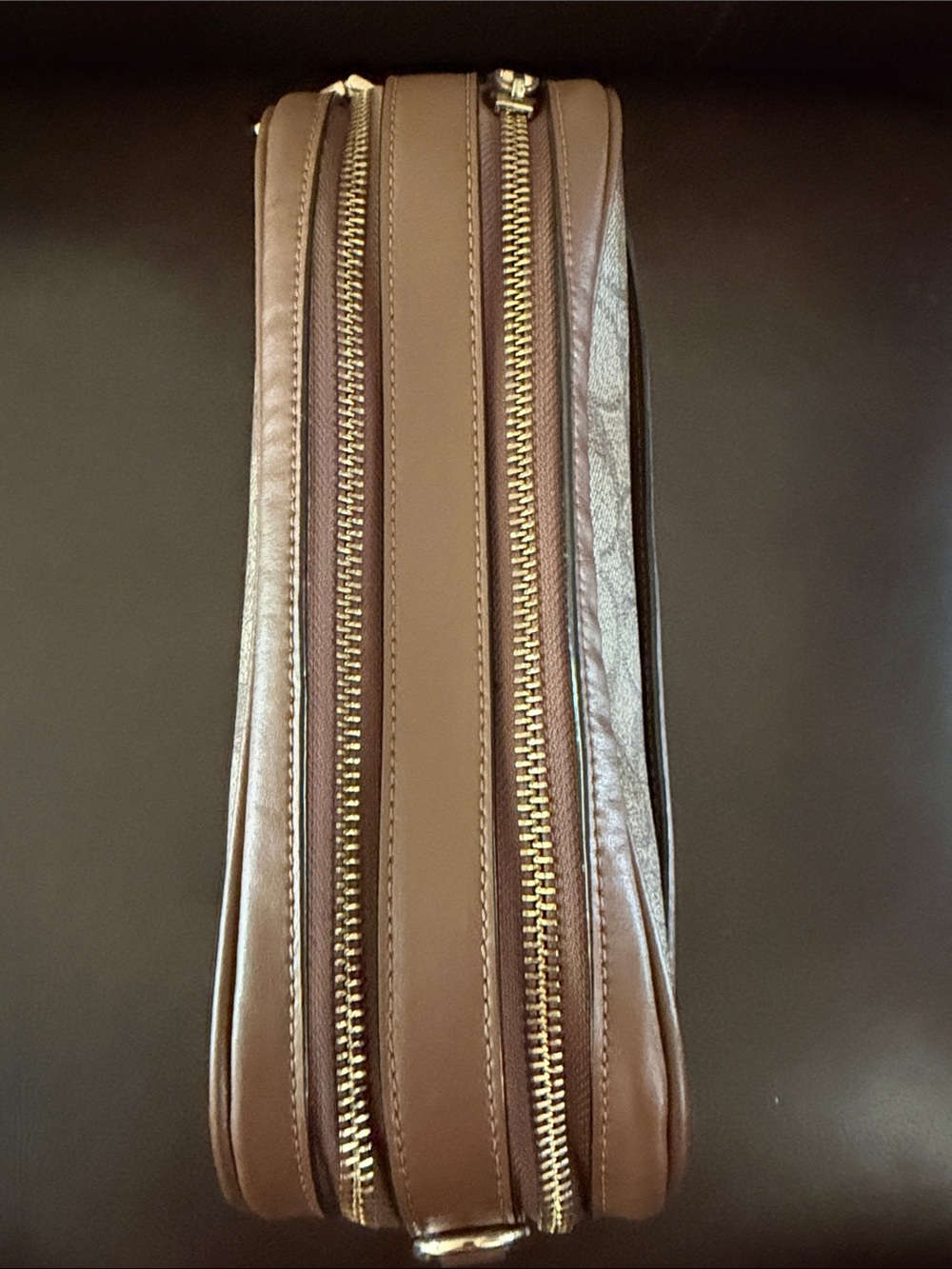 Coach Brown Signature Canvas Crossbody with Leather Trim - Picture 7 of 15